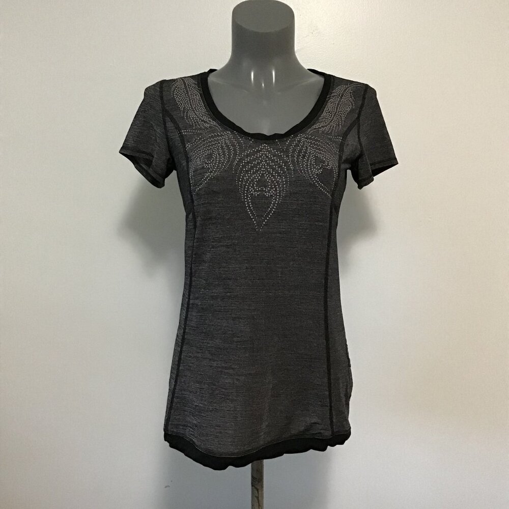 Lululemon Run: Silver Bullet Short Sleeve Tech Heathered Black Size S